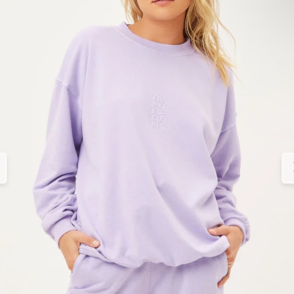 Frankies Bikinis Bennie Oversized Crewneck Sweatshirt - Picture 1 of 8